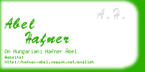 abel hafner business card